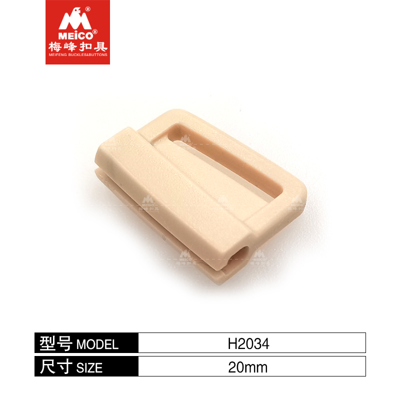 Fivelas de anel D deslizante de plástico de 3/4 de polegada